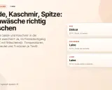 Anleitung zum Kaschmir waschen: Seide und Kaschmir im Feinwaschgang bei 30°C mit Wäschenetz waschen. Tipps für verschiedene Textilien.