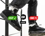 Jordan 4 Black Cat: legit oder fake? Ein Schuh ist echt, der andere eine Fälschung.