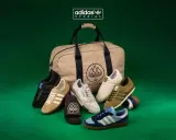 Adidas Spezial Kollektion mit verschiedenen Sneakern und einer Tasche, inspiriert von Gary Aspden.