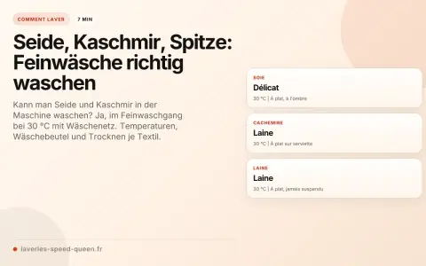 Anleitung zum Kaschmir waschen: Seide und Kaschmir im Feinwaschgang bei 30°C mit Wäschenetz waschen. Tipps für verschiedene Textilien.