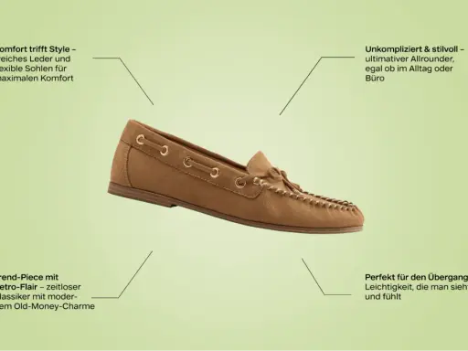 Braune Mokassins aus weichem Leder mit Schnürung und dekorativen Nähten. Diese Schuhe sind ein zeitloser Klassiker, der Komfort und Stil vereint.