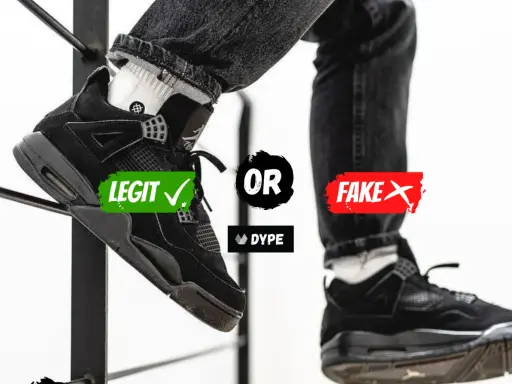 Jordan 4 Black Cat: legit oder fake? Ein Schuh ist echt, der andere eine Fälschung.
