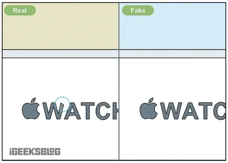Vergleich: Echte Apple Watch vs. gefälschte. So kannst du ein Apple Watch Fake erkennen.